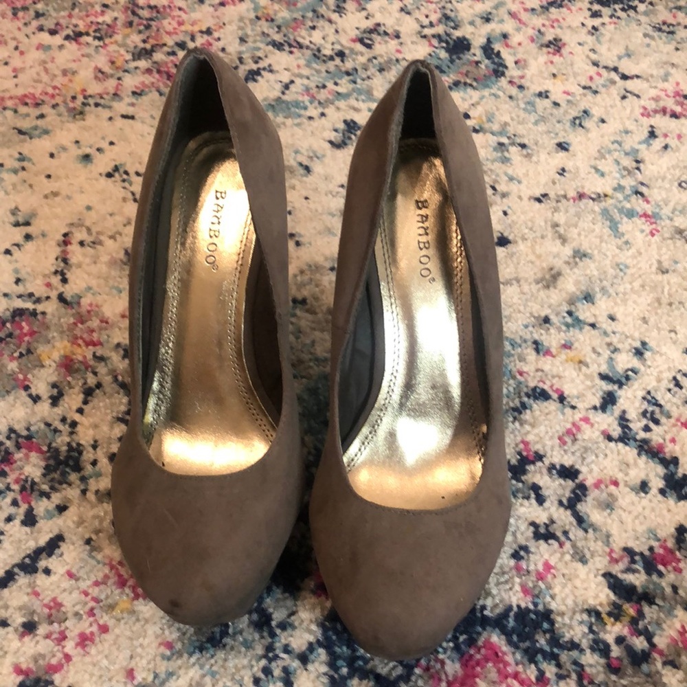 Bamboo wedge heels (platform)